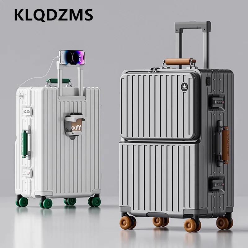 KLQDZMS Travel Luggage Aluminum Frame Boarding Case 20