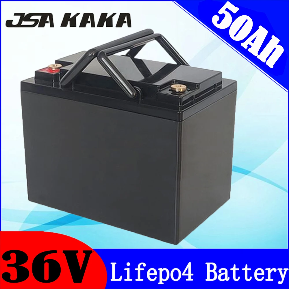 36V LiFePO4 Battery 36V 50AH 60AH Lithium Iron Phosphate Rechargeable Battery Built-in BMS For Camping EV RV Boats