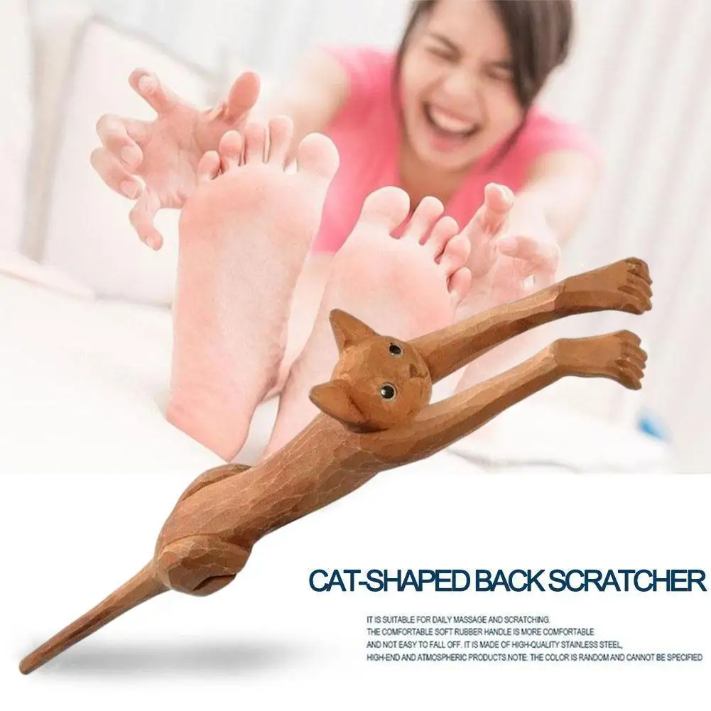 

Back Scratcher Sturdy Wood Back Scratchers Long Handle Back Scratchers For Scratching Itches Cat Shaped Back Scratchers