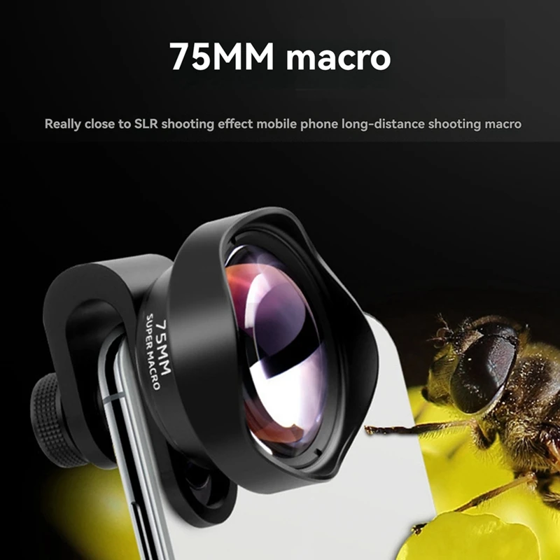 75Mm Universal Macro Phone Lens Professional Camera Lens Clip For Iphone 15, 14, Samsung S20 Plus, Huawei, Xiaomi