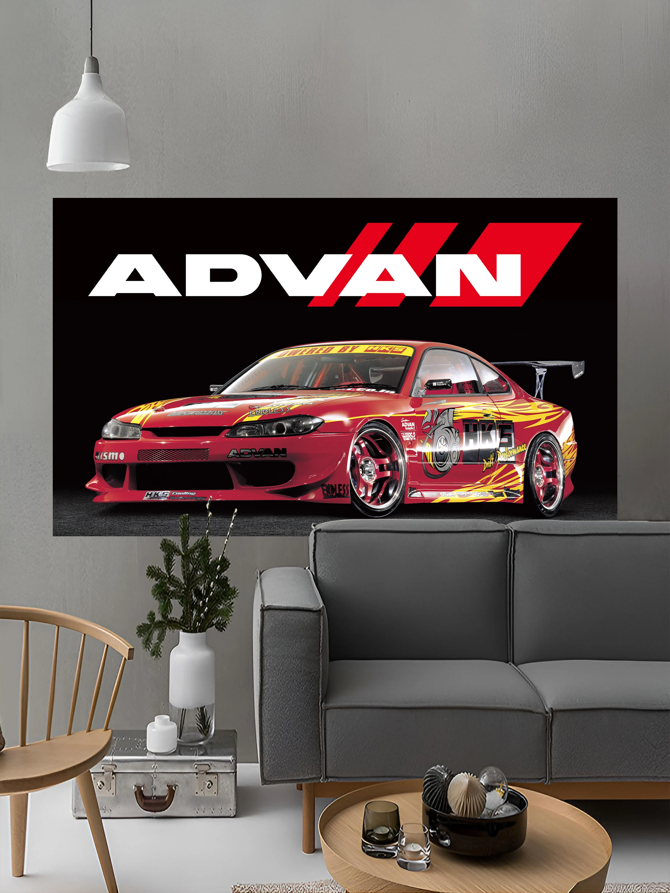 JimonFlag 90x150CM 3x5Ft A-ADNANS  JDM Racing Car Flag Polyester Digital Banner for Garage Wall Art Out Door Decoration