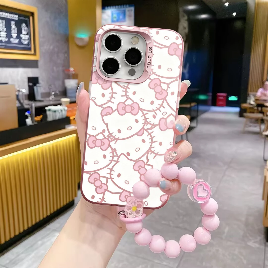 الوردي لطيف مرحبا كيتي سوار الحب سلسلة الحال بالنسبة فيفو V60 لايت 5G V50 لايت V60 V50 Y400 برو Y04 V40 Y100 V30 Y2K غطاء Funda #2