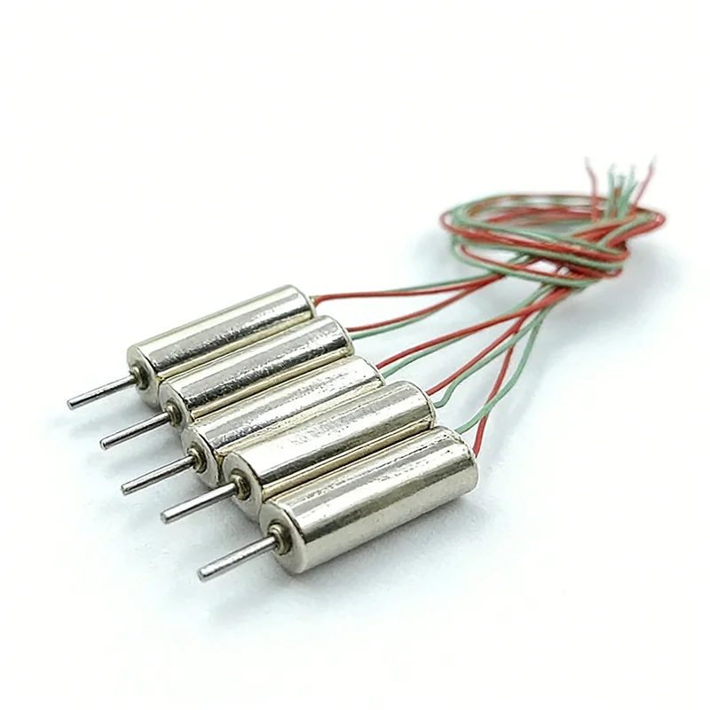 0412 5 Piezas Mini Motor sin Núcleo de Copa Hueca, CC 3.7V 60000 RPM de Alta Velocidad, CW CCW para Dron RC, Quadcopter, Motor DIY