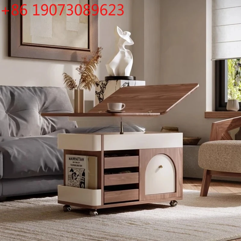 

Italian Minimalist Trolley Coffee Table Movable
