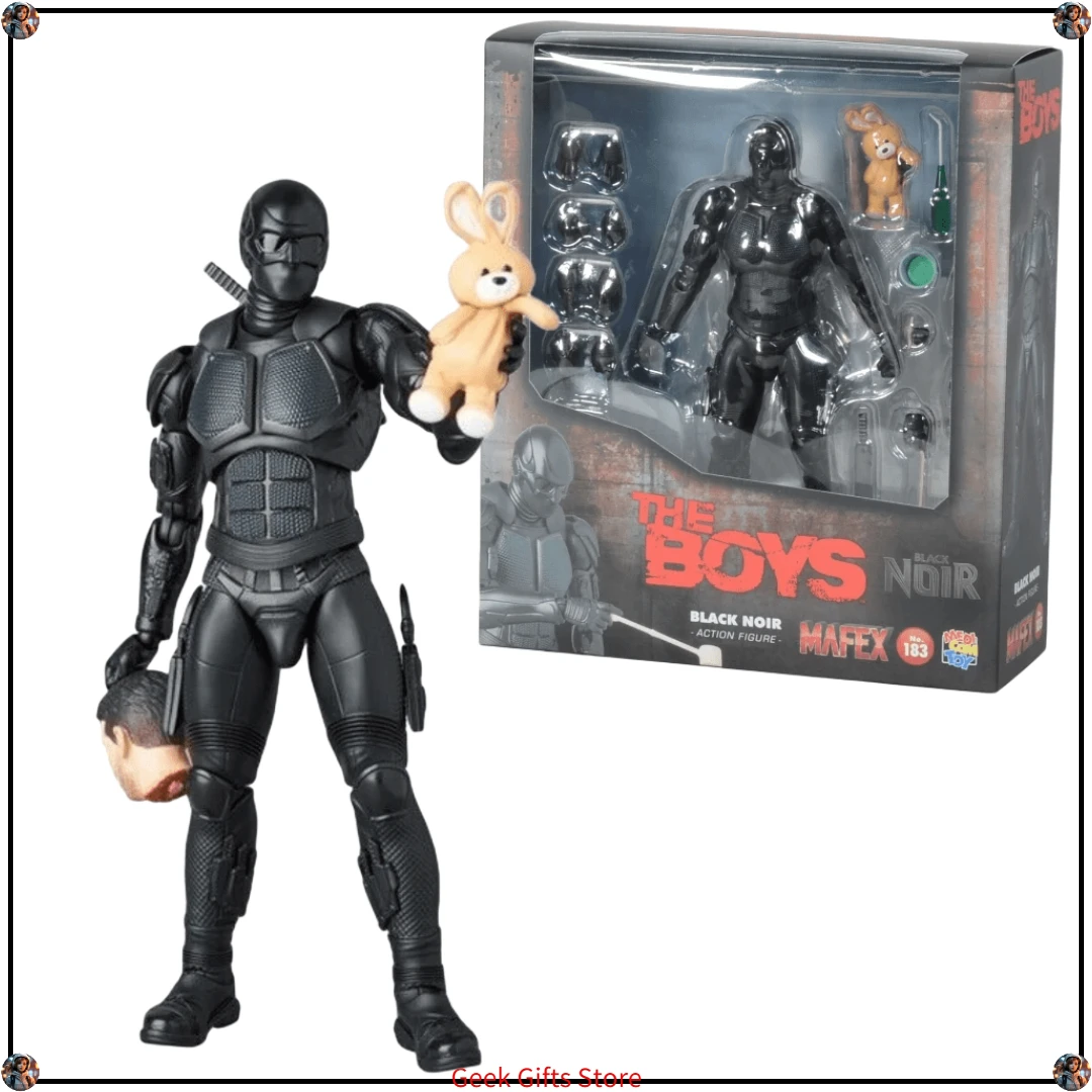 

In Stock Mafex No.183 MAFEX Black Noir The Boys Medicom Toy PVC Anime Model Action Figures Toys Collection Gifts