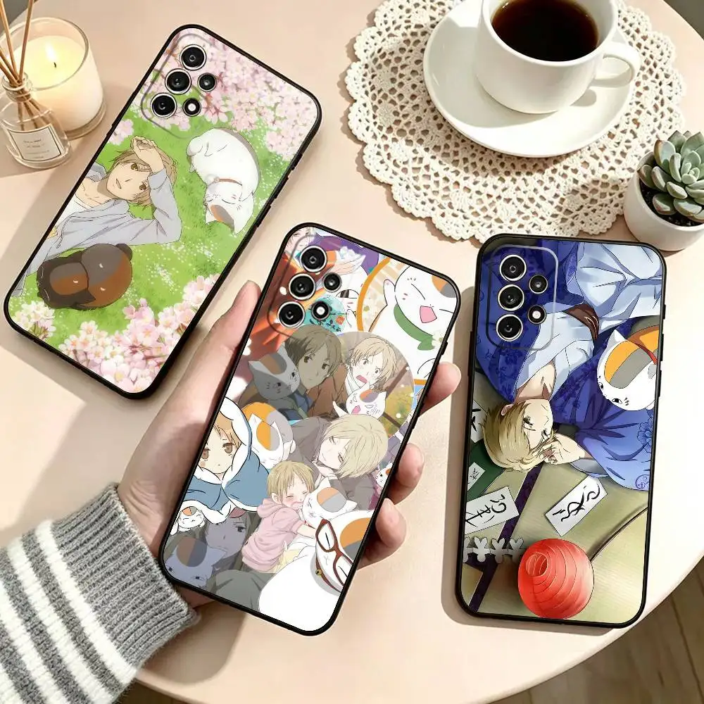 n-Natsume y-Yuujinchou Gentle Phone Case For Samsung S25,S24,S21,S22,S23,S30,Ultra,S20,Plus,Fe,Soft Silicone Black Cover