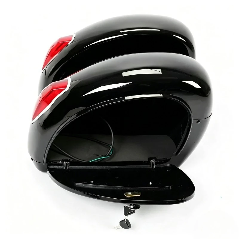 Suitable for Honda Harley Black Universal Motorcycle Saddle Bag Luggage