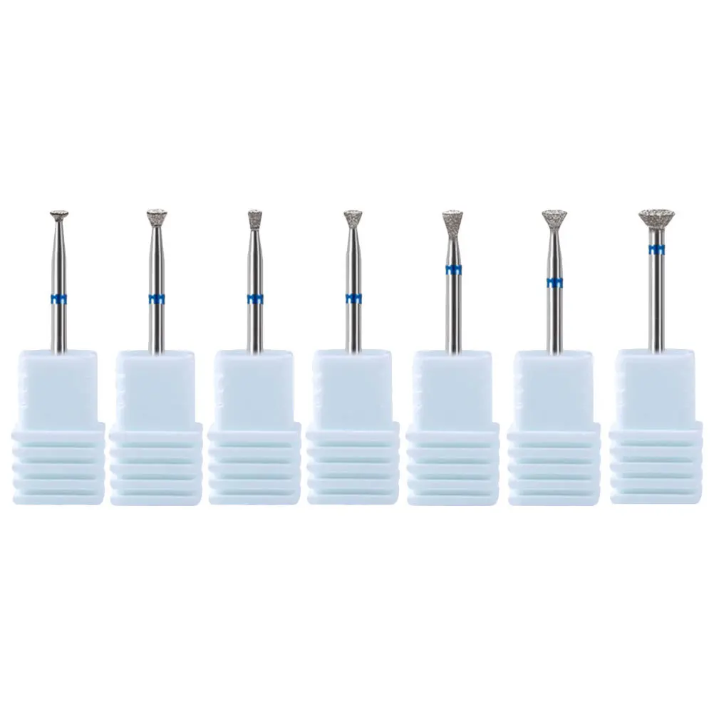 7 قطعة لقمة ثقب الأظافر الماس إزالة الجلد الميت نصائح المهنية مانيكير باديكير مسمار تشكيل هلام إزالة البولندية لقمة ثقب آمنة