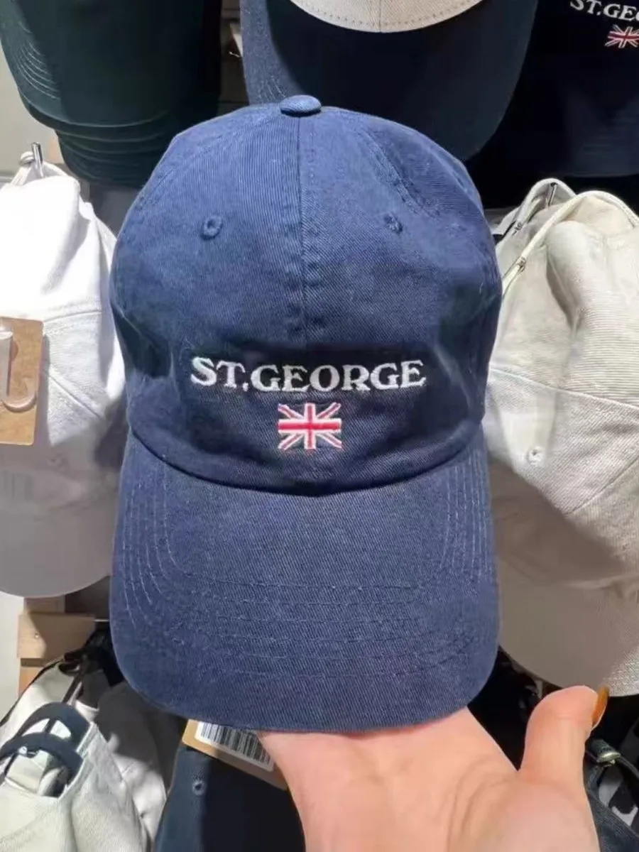 جديد إلكتروني التطريز الأحمر قبعة بيسبول المرأة الشارع الشهير عادية واقية من الشمس قماش قبعة خمر الحلو Preppy نمط Y2K قبعات ترد لمكانها #2