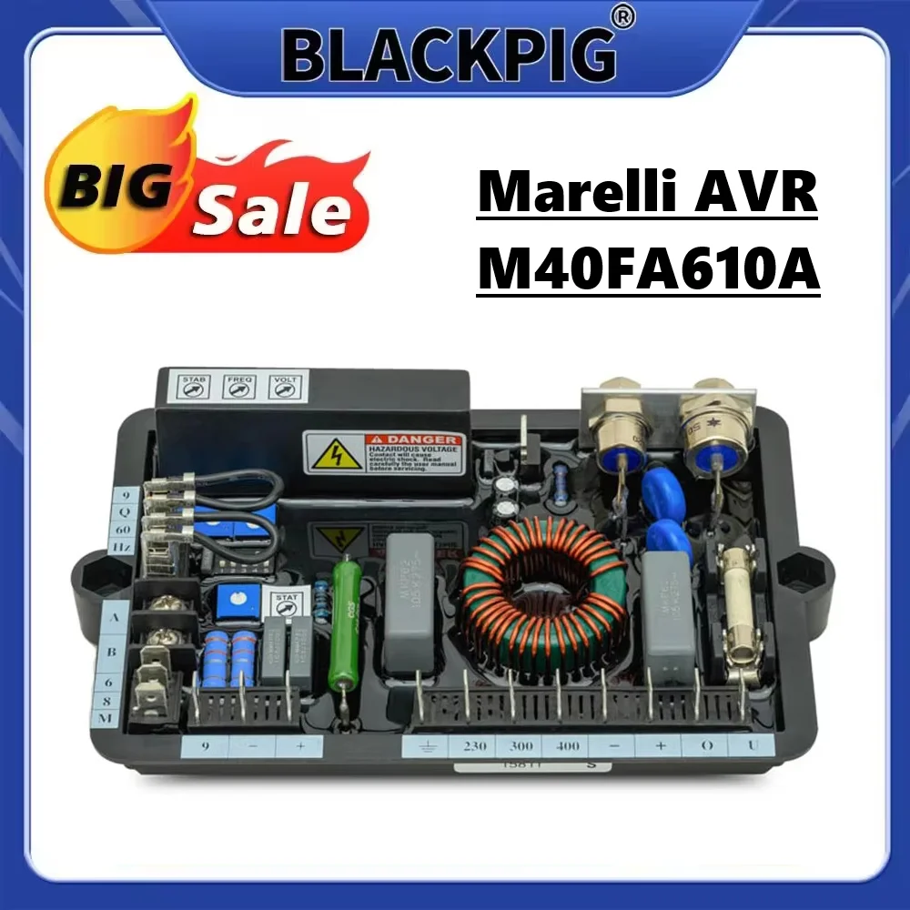 100% New M40FA610A AVR Marelli Generator Automatic Voltage Regulator Stabilizer Single Three Phase For Generator Parts