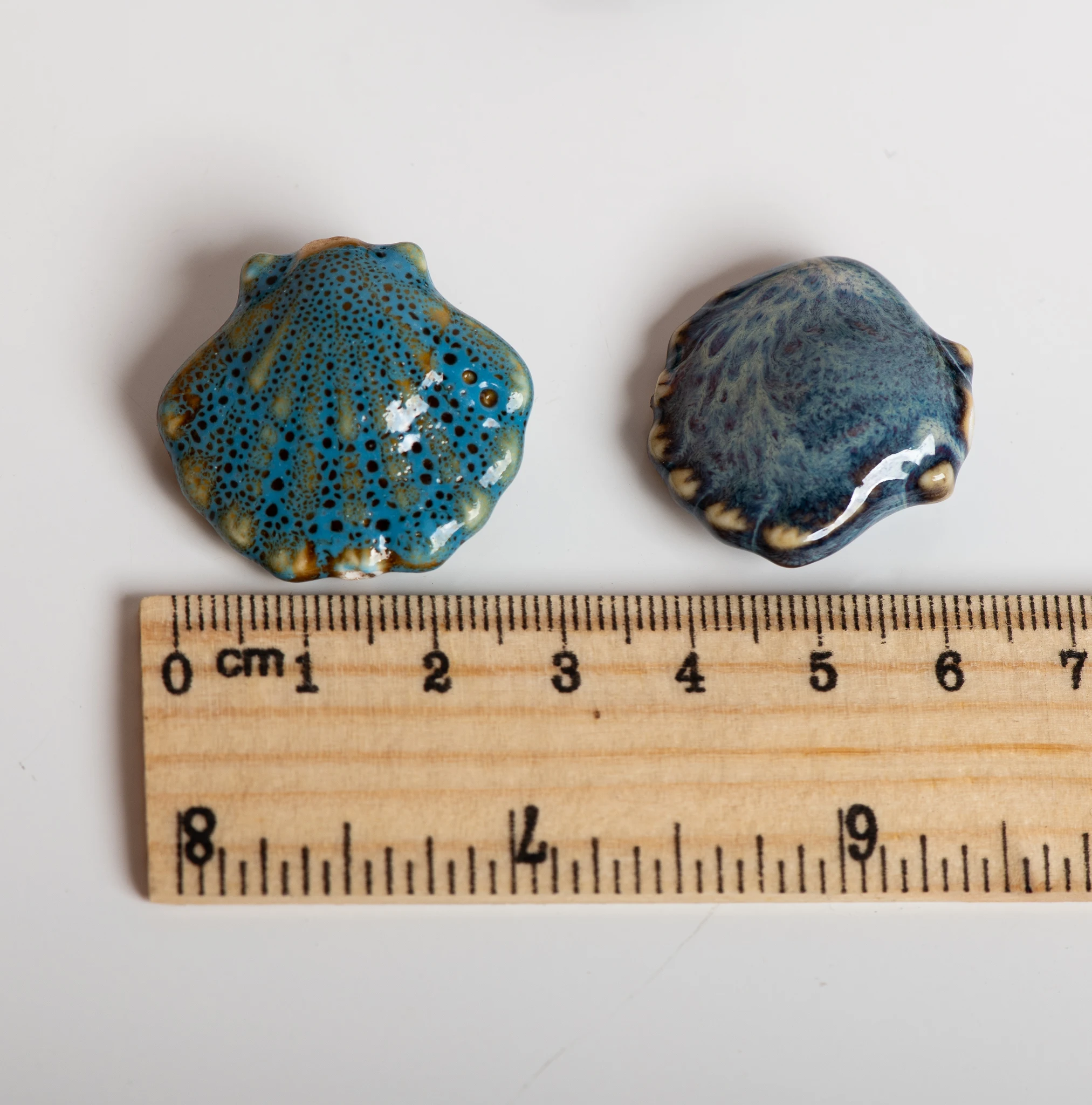 30#5pcs Handmade Ceramic Scallop Pendant 30mm Porcelain Jewelry Making Supplies for Necklaces