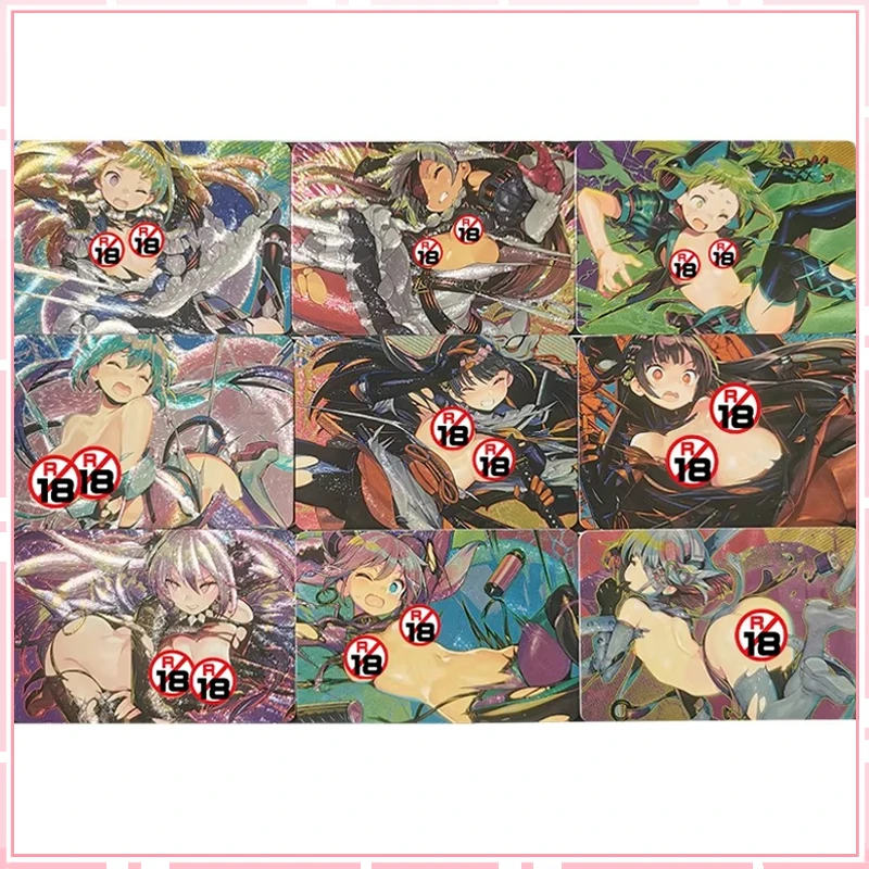 In Stock 9Pcs/set Dohna Dohna: Let’s Do Bad Things Together ALyCE KiraKira Antenna Porno Kikuchiyo Medico Game Collection Cards