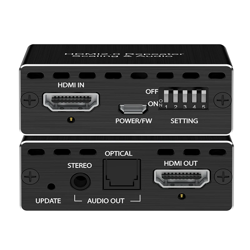 4k60hz 1x1 HDMI Audio Extractor Supports Scaler Output,4K to 1080P Support Audio DE-embed HDR10  Digital Audio Format