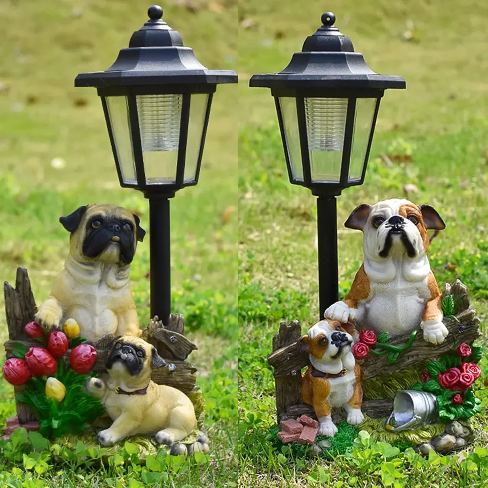 Creative Simulation Solar Rabbit Basket Decorative Ornament Home Decoration Garden Courtyard Resin Craft Set