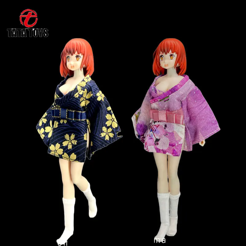 

1/12 Scale female dolls clothes kimono fit 6'' action figure body model