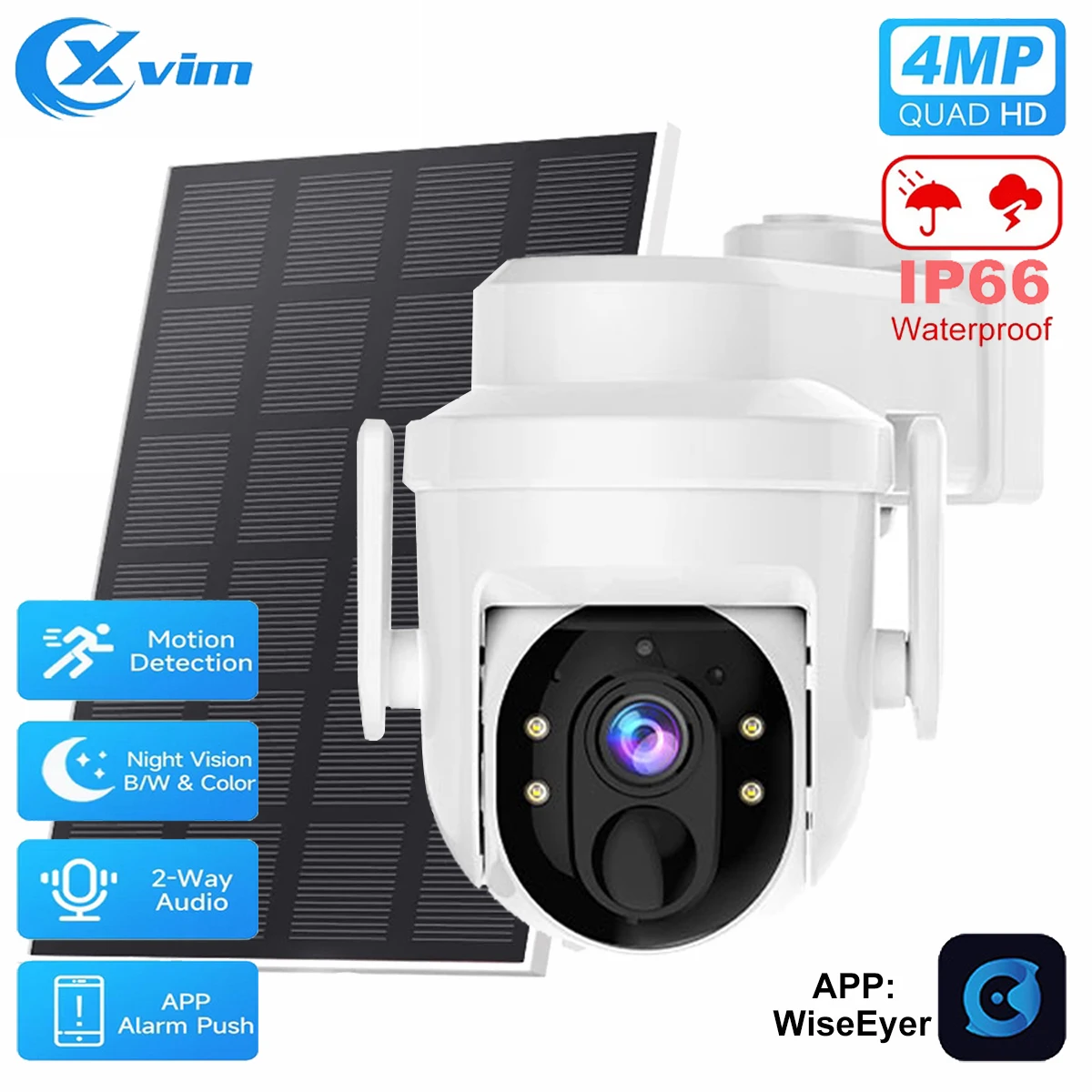 Xvim 4MP Solar Came…