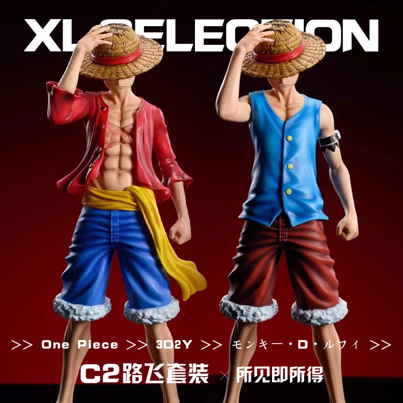 

One Piece JT Studio Model Post-Timeskip Luffy 23cm PVC Statue 2-Pack - Hat Press Pose Collectible Anime Figure Gift Toy