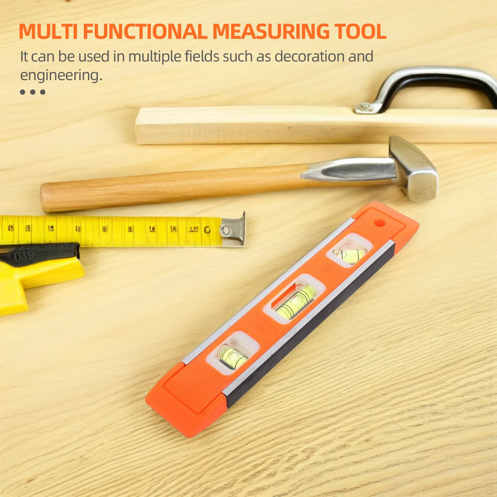 Mini Torpedos Aluminum Alloy Engineering Level Ruler Precision Bubble Spirit Level Measurement Tool Architect Scale Ruler