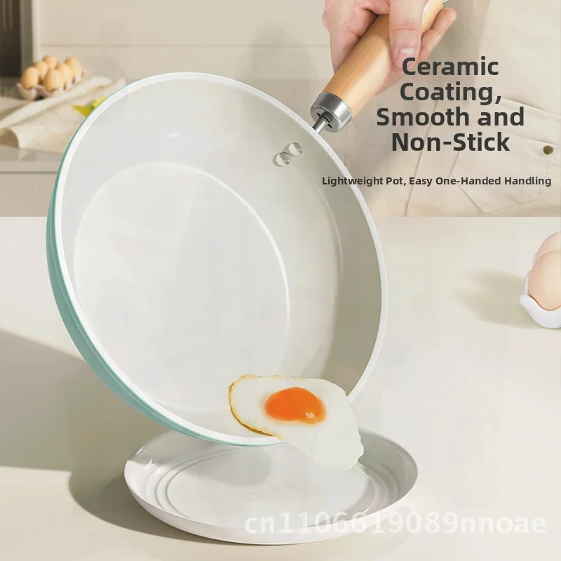 

Керамическая сковорода волнистого синего цвета с антипригарным покрытием, современный минималистичный железный материал, универсальная плита, подходит для осени, хит продаж, для дома