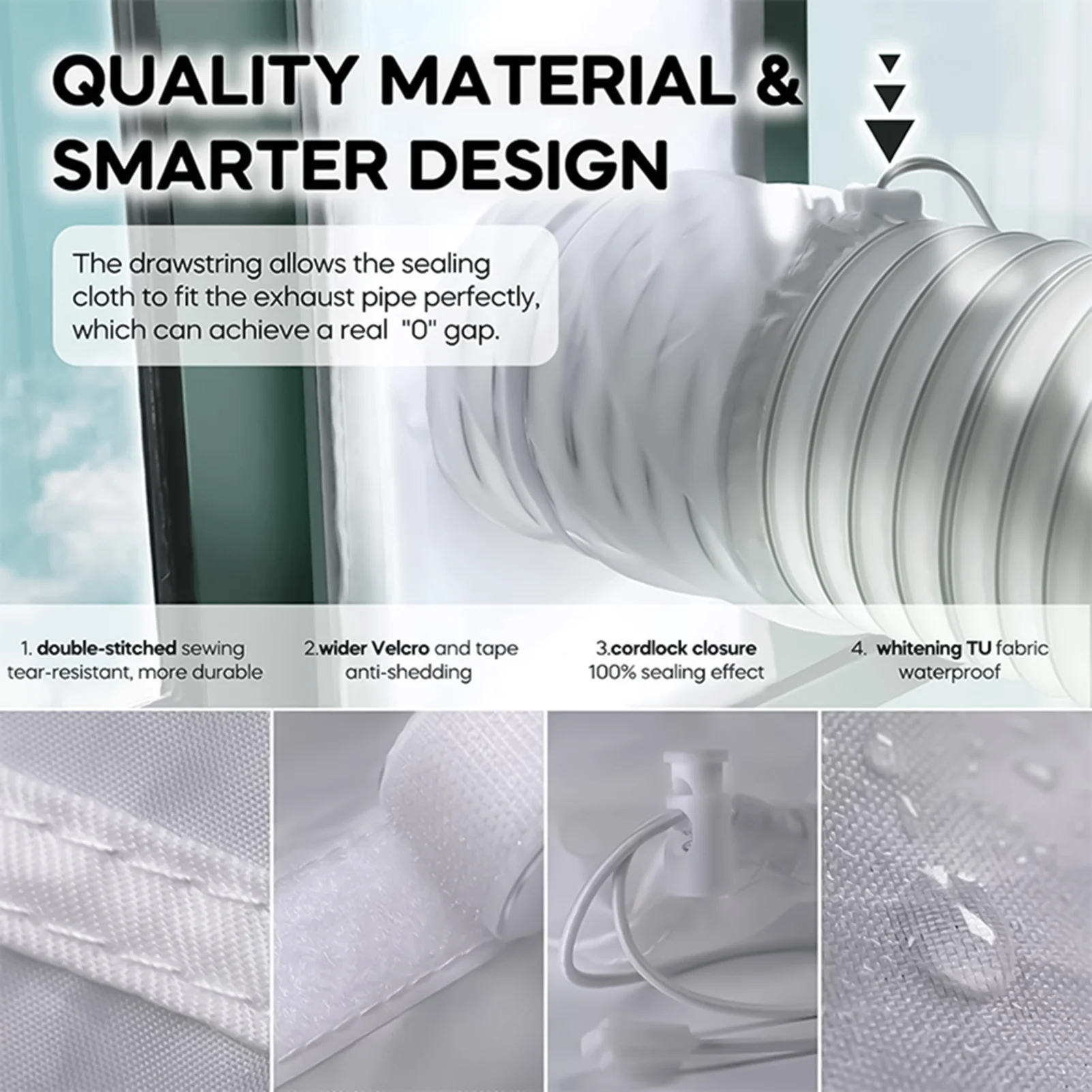 

Home Door and Window Seal Kit Easy Installation Window Vent Seal for Prevent Air from Returning