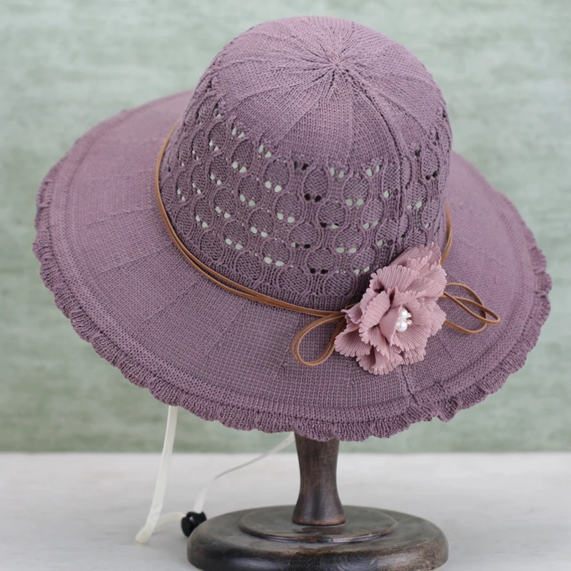 large-brim-sun-hat-breathable-summer-cap-for-middle-aged-and-elderly-women-fisherman-style-casual-floral-round-top-hat