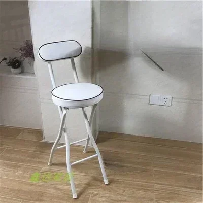 Moderne opvouwbare barkruk met rugleuning, draagbare kinderstoel voor thuis, kassa, eenvoudig ontwerp, keukenstoel op hoogte