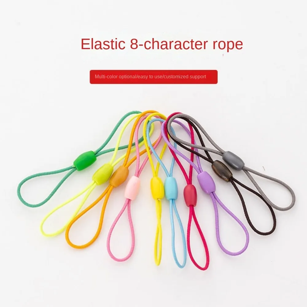 5Pcs/Lot Lanyard Lariat Cords Elastic rope Keychains Hooks Mobile phone Strap Charms Keyring Bag Accessories Key Ring