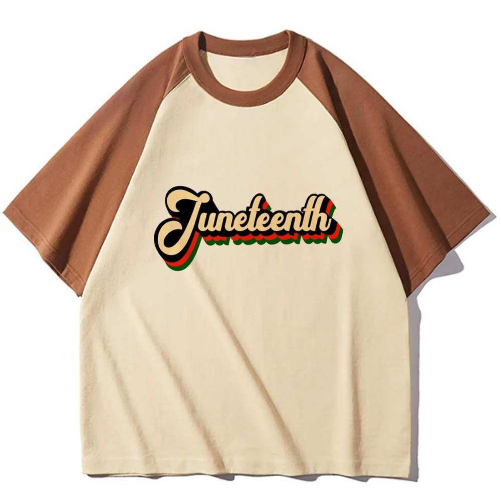 Juneteenth Tee women Y2K manga tshirt female manga designer clothing