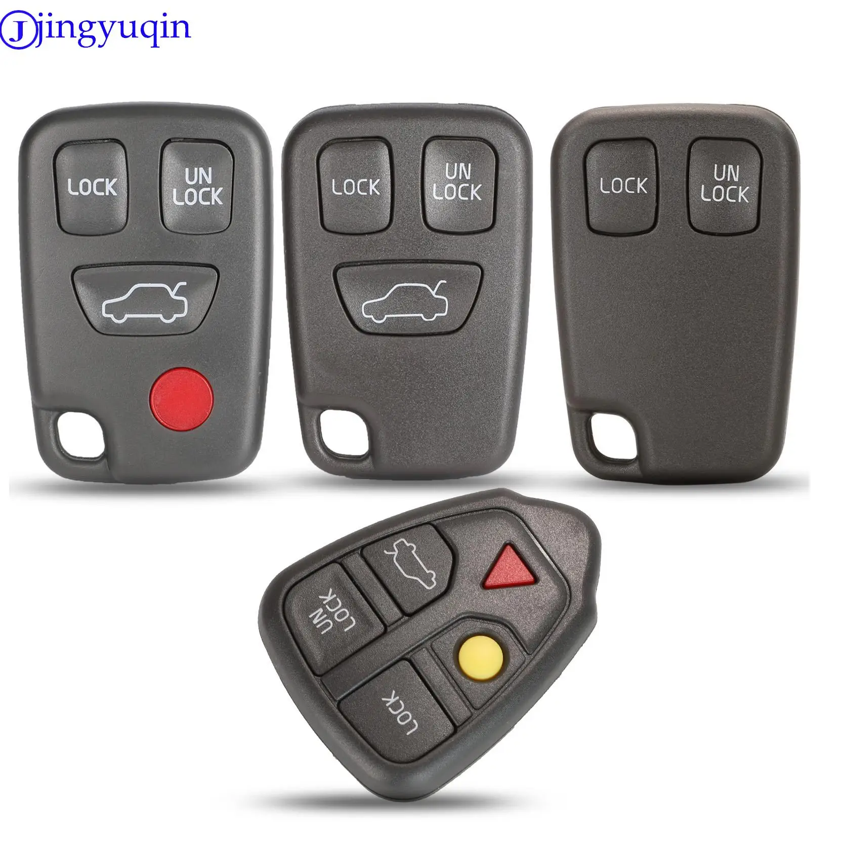 

jingyuqin 20P 2/3/4 B Keyless Remote Shell Key Case Fob Styling For Volvo S40 S60 S70 S80 S90 V40 V70 V90 XC70 XC90