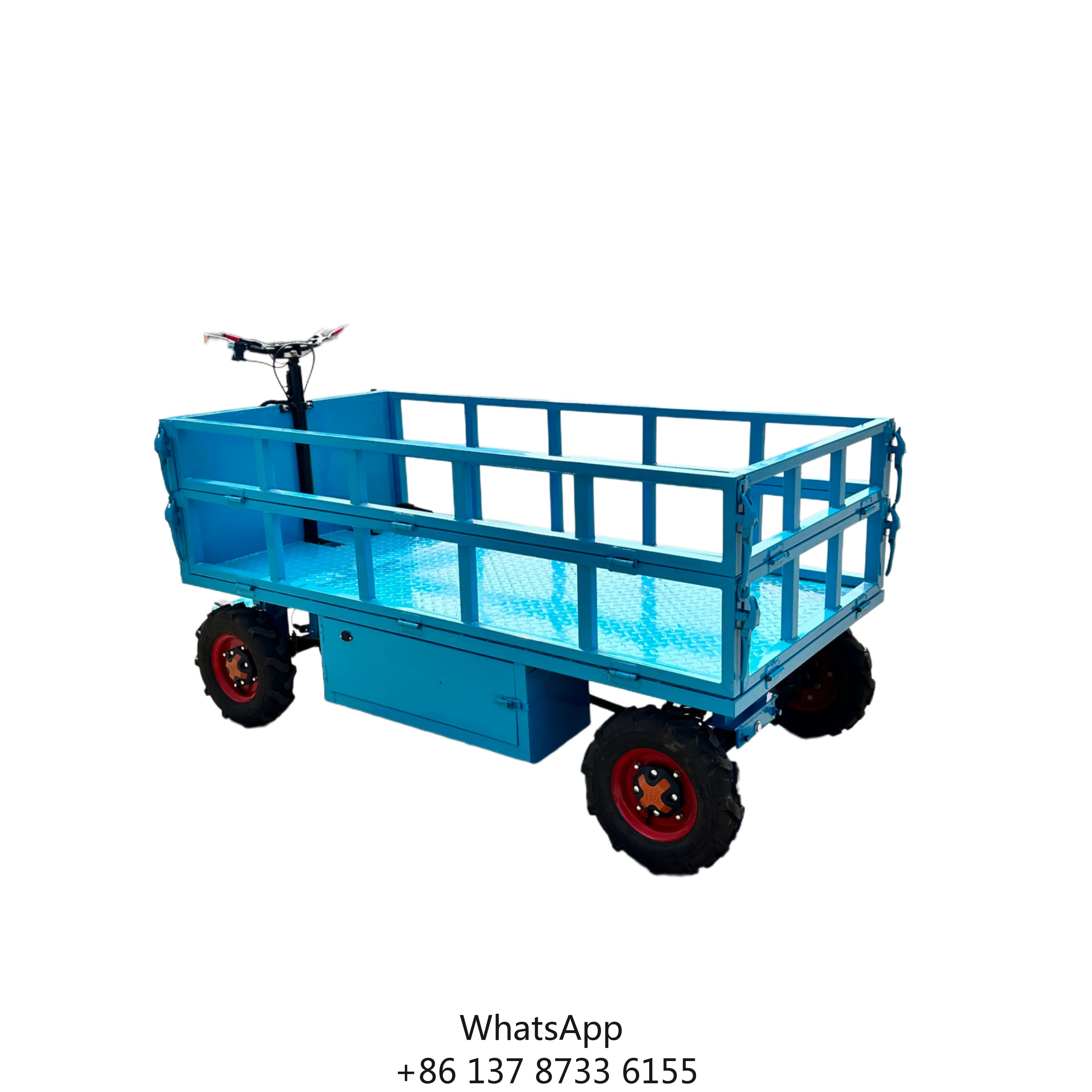 Electric Platform Trolley Hand Cart Battery Operated Core Motor 220V BUILDING MATERIAL SHOPPING LOG Material Handling Equipment
