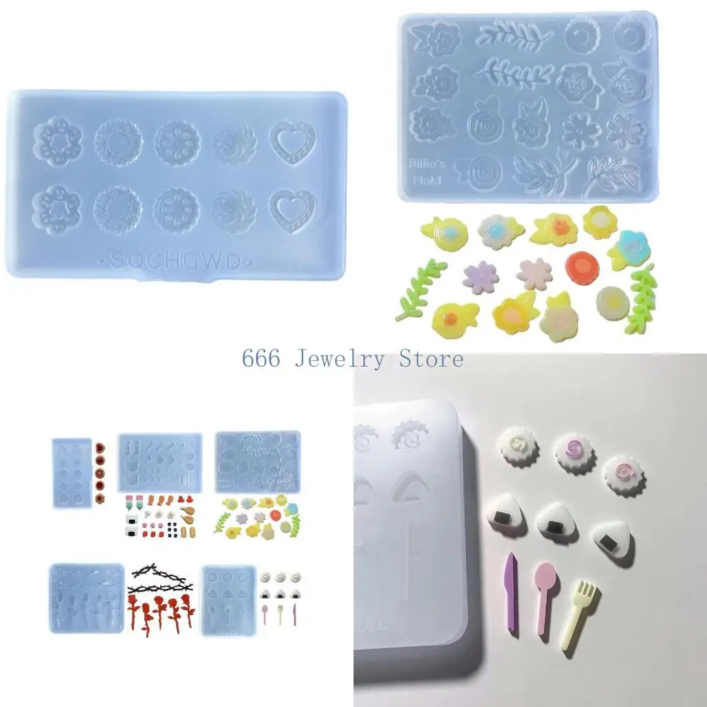 F2TD Easy to Clean Silicone Mold Mini Bread Biscuit Cake Baking Tools Handmade Crackers Casting Mould for Baking Lovers