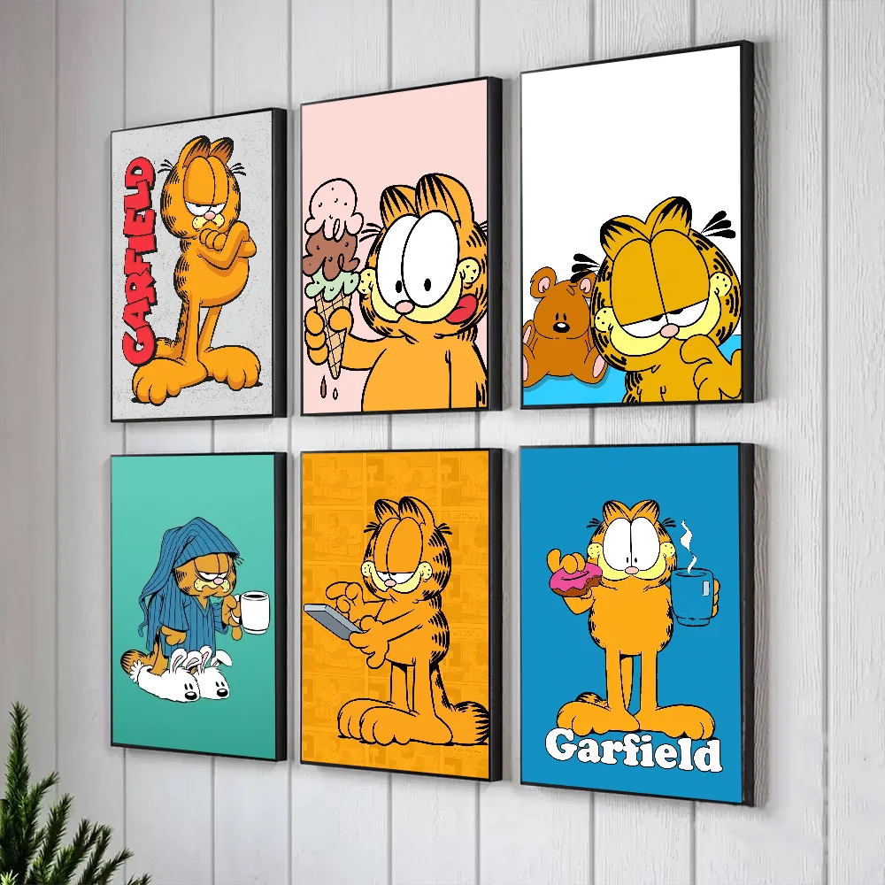 Cartoon G-Garfield Cute Poster Prints Artwork festival Bedroom Club living room Home Deco