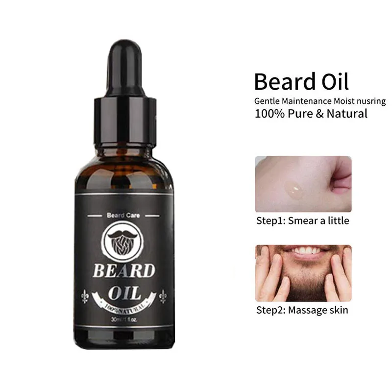 Beard Growth Kit Beard Hair Enhancer Growth Thickening Activator Serum beard oil, beard balm, bamboo brush comb Beard care kit