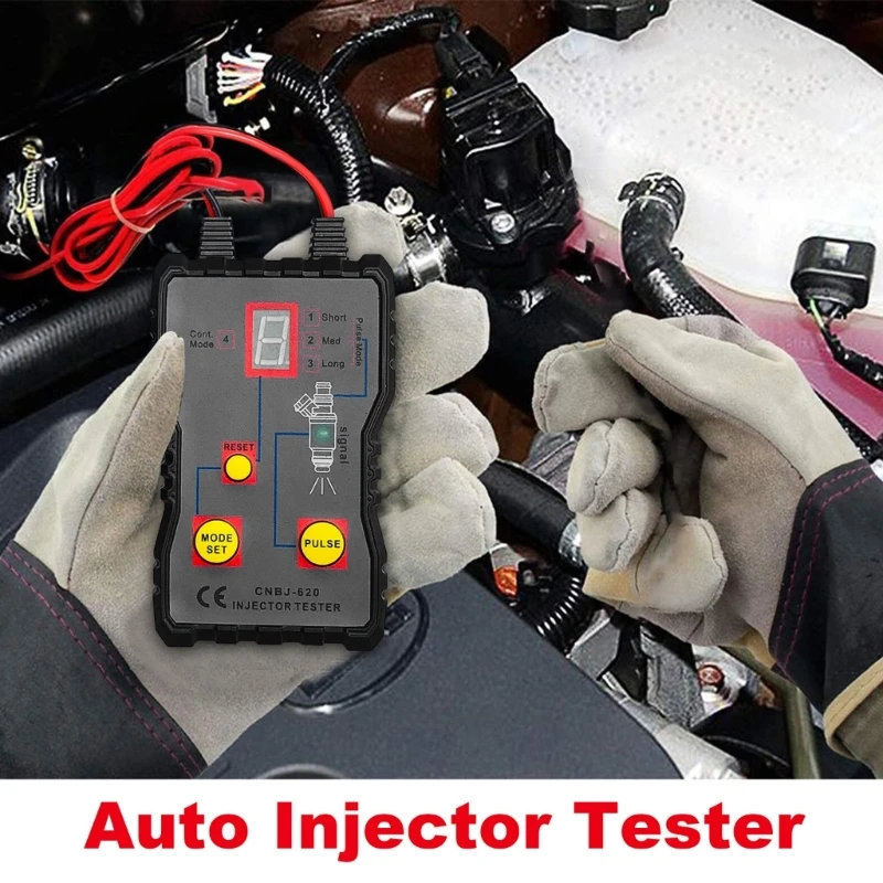 Fuel Injector Tester & Adapter for Diagnosis and Cleaning of Injectors DIY Gasoline Battery System Scan Tool