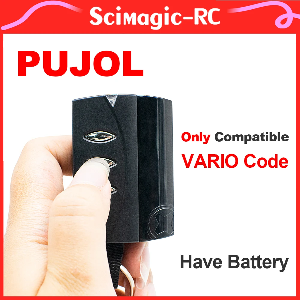 Pujol Vari Code เครื่องส่งสัญญาณสีดำ3ปุ่มสำหรับ Vario Mars Ocean 433.92MHz รีโมทคอนโทรลประตูโรงรถ