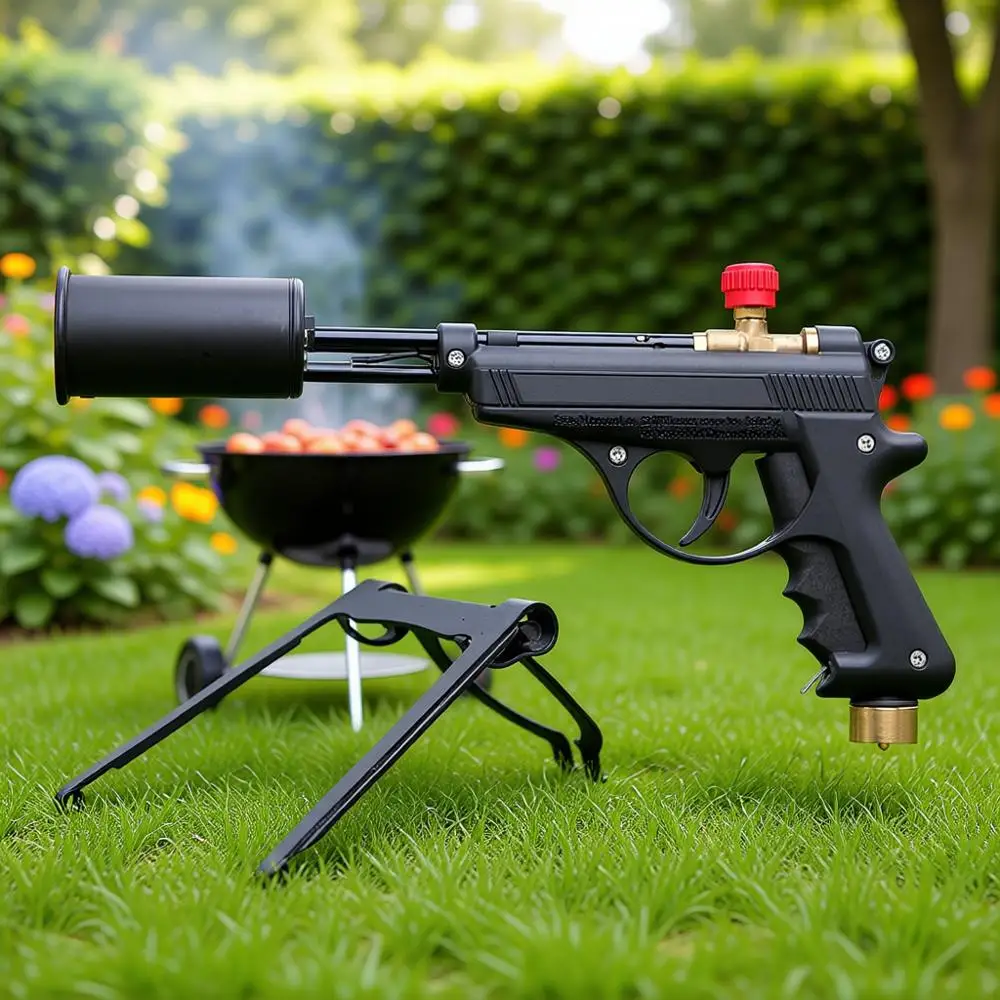 

Пропановая горелка с подставкой – Мощная горелка 240 000+ BTU, для обжарки стейков, розжига угля, барбекю на заднем дворе, костра, использования на открытом воздухе