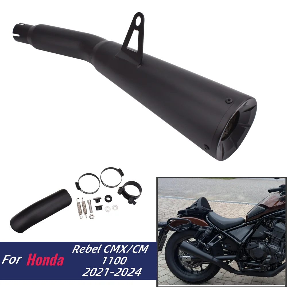 

CM1100 CMX1100 Exhaust Pipe For Honda Rebel CMX CM 1100 2021-2024 Motorcycle Stainless Steel Manifold Black Mid Pipe Retrofit