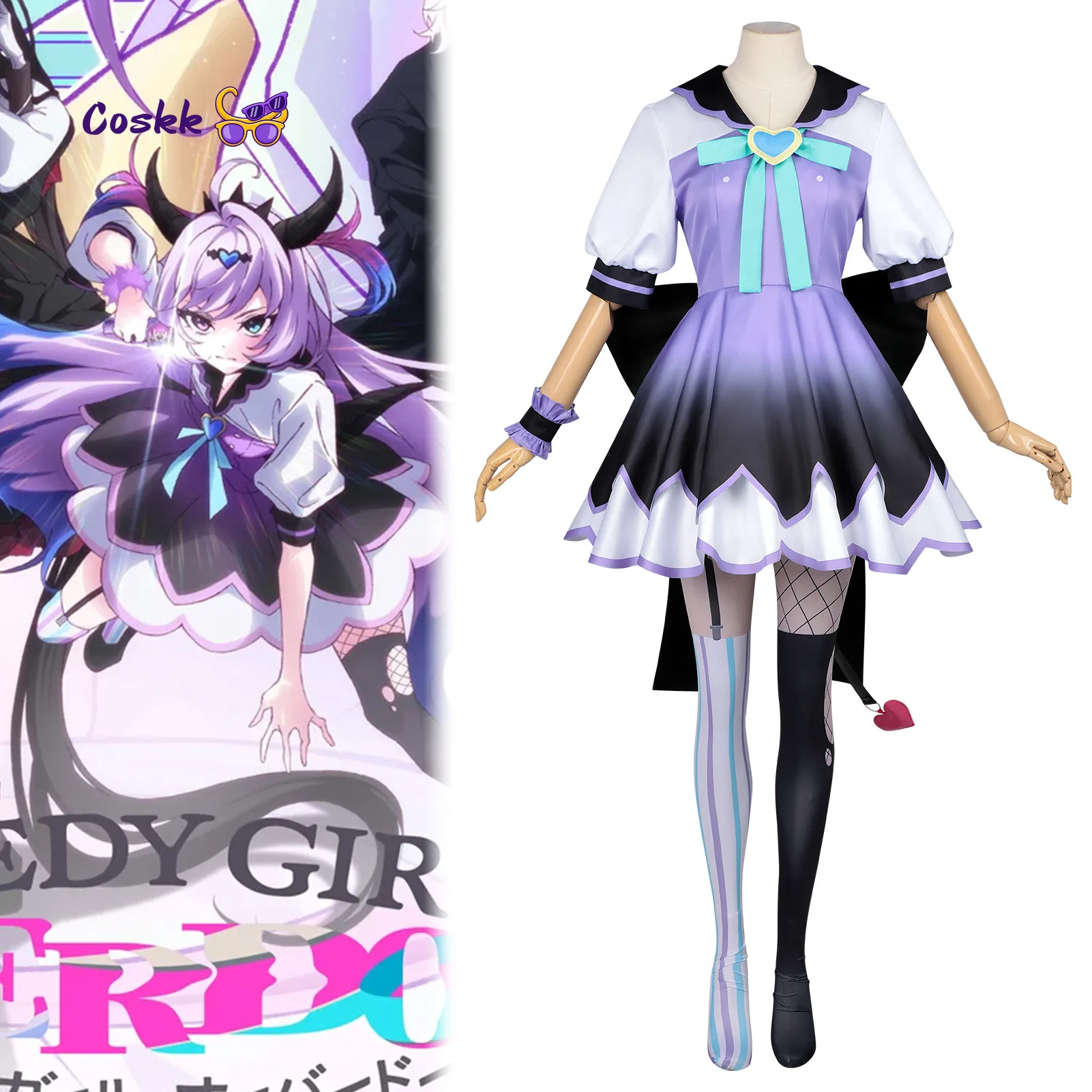 

NEEDY GIRL OVERDOSE‌ Anime Peri Lollipop‌ Cosplay Costume Party Lolita Sweet Dress Uniform Carnival Halloween Role Play Clothes