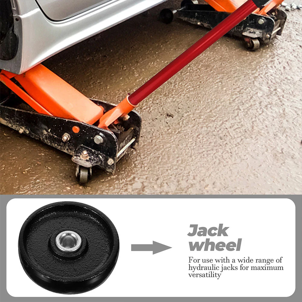 2 Pcs Jack Accessories Pallet Wheels Metal Car Floor Repair Roller Hydraulic Heavy Duty Universal Trailer