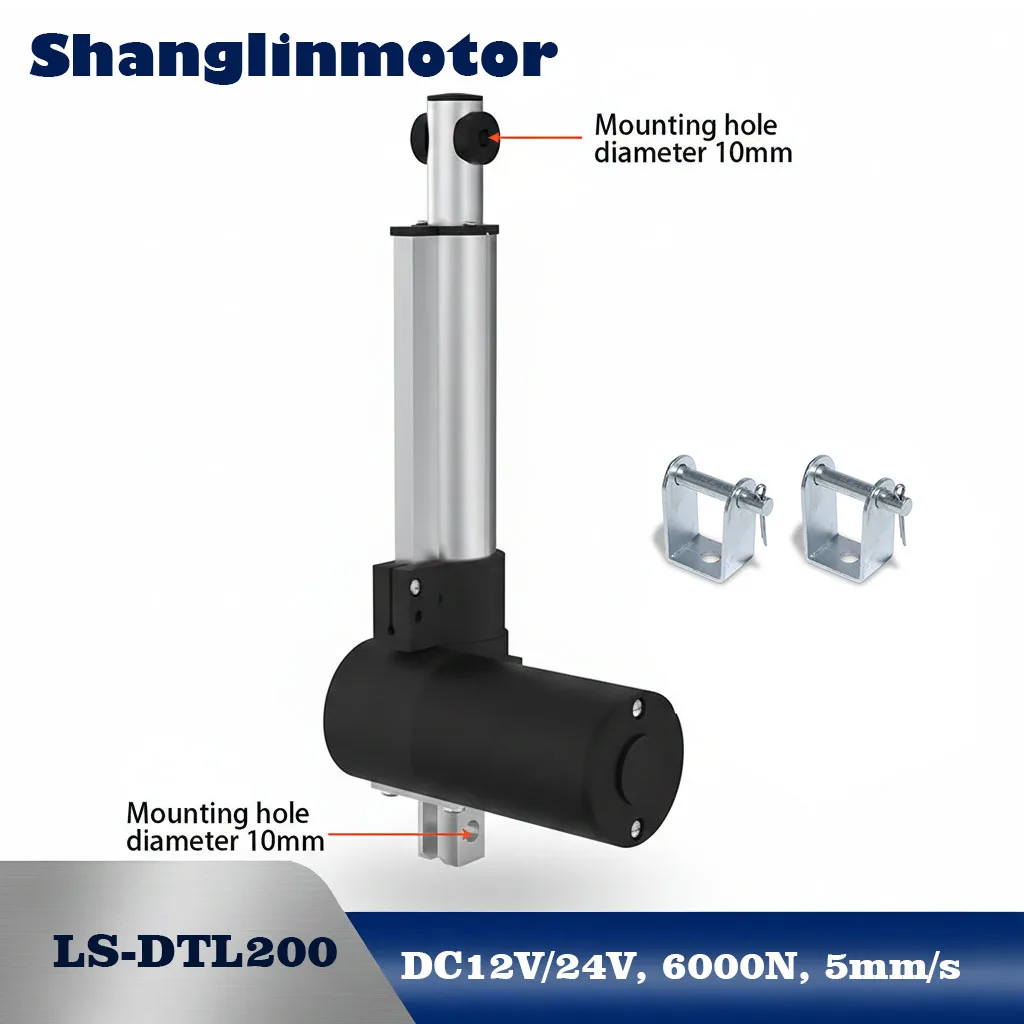 Actuador Lineal de Alta Resistencia 6000N, Motor Eléctrico de CC 24V, Carrera de Elevación 100-500mm para Sofá Cama Eléctrico, Sillón Reclinable, Abridor de Ventanas