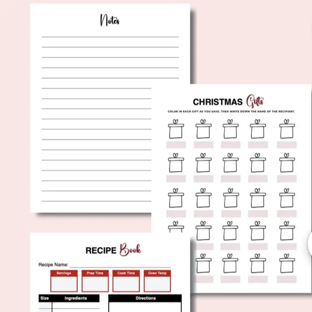 Funny Paper Christmas To Do List Red Gift Habit Tracker To Do List Christmas Planner Notebook Christmas