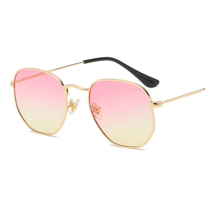 Fashion Hexagon Sunglasses Women Men 2026 Square Metal Frame  display picture 3