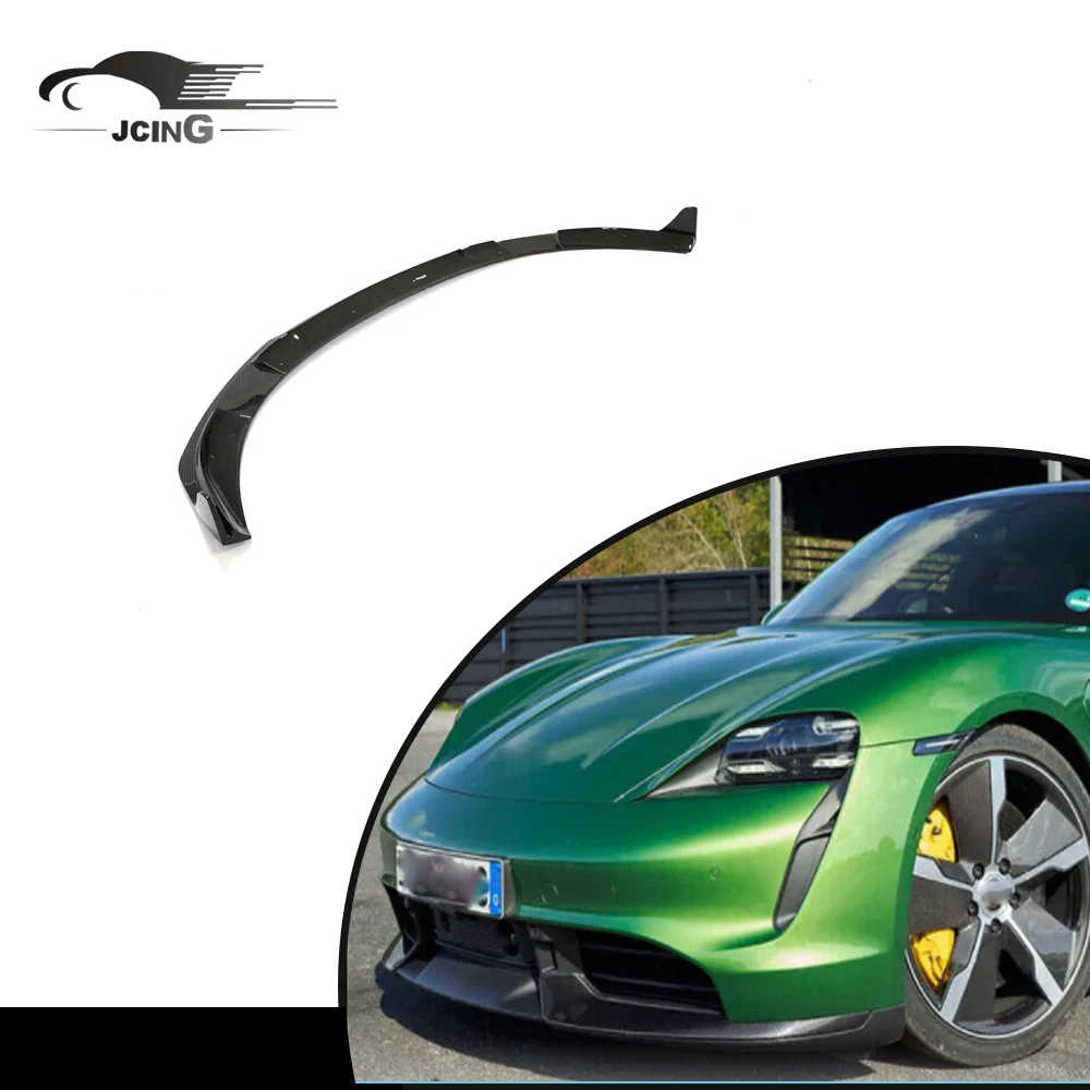 Modify Luxury Dry Carbon Auto Body Kit Front Bumper Lip Spoiler Fit For Porsche Taycan Turbo 9J1 2019UP