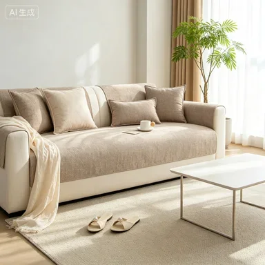 2026 New High-end Sofa Cover Universal in All Seasons Fixed Non-slip for Livingroom Straight Row Advanced Sofa Seat Cushion