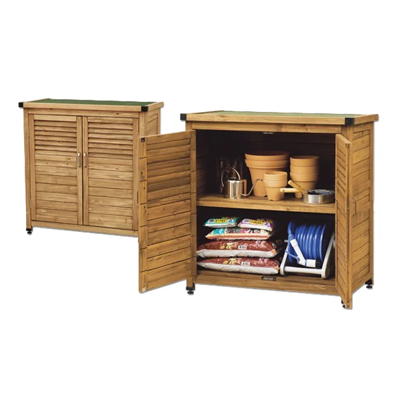 Wooden Garden Tool Sheds Box Cabinet Wood Outdoor Storage Shed