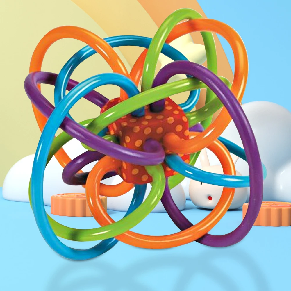 2 in 1 Manhattan Toy  Soft Rubber Teething Toys Early Developmental Toys Teething Activity Toys Ideal Gift for Kids Baby