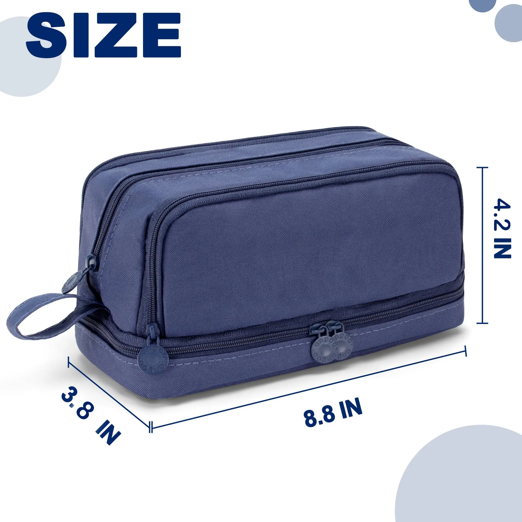 

Вместительный портативный пенал-органайзер с несколькими отделениями, минималистичный дизайн, для хранения канцелярских принадлежностей на рабочем столе