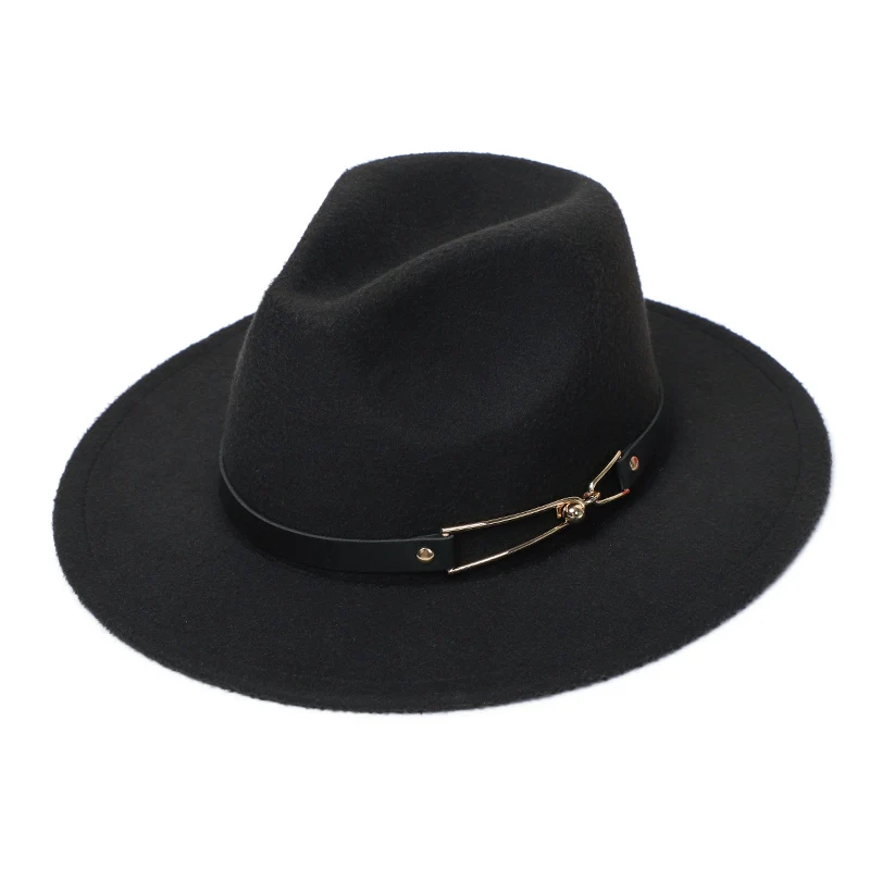 Winter Felt Hats Fedora Mens Imitation Wool Church Autumn Fashion Wide Brim Top Hats Womens Felt Hat