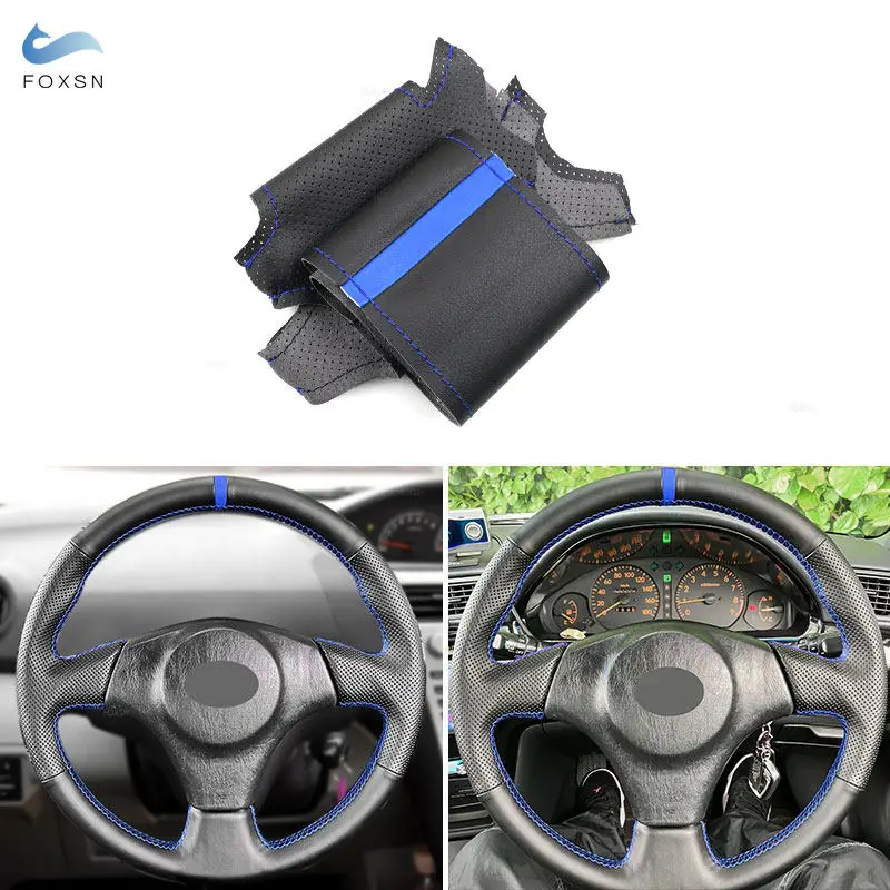 Steering Wheel Perforated Leather Cover For Toyota Corolla (US) Matrix 2003-2008 RAV4 1998-2003 Celica Lexus IS200 300 1999-2005