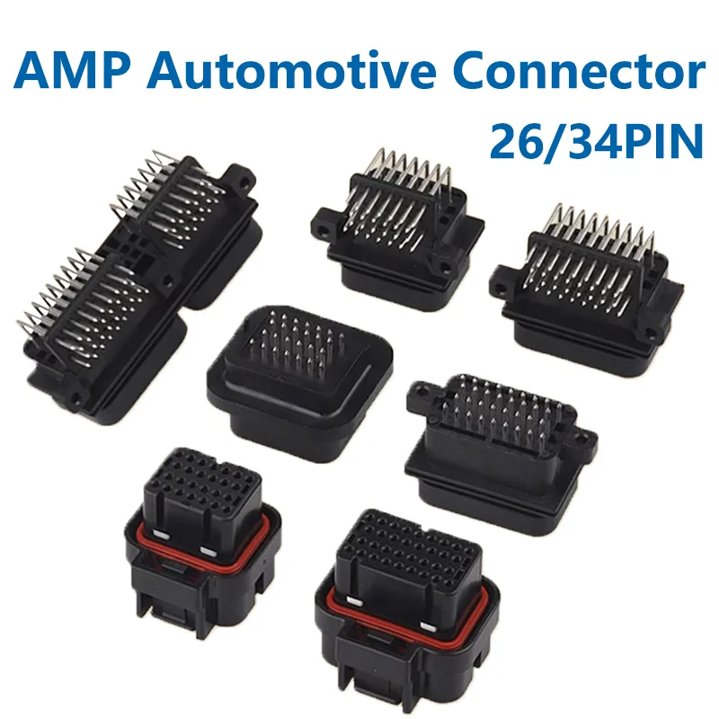 

26/34 Pin AMP Car Connector ECU Engine Gearbox Computer Board Plug Socket 6437288-3 6437288-3 4-1437290-0 3-1437290-7